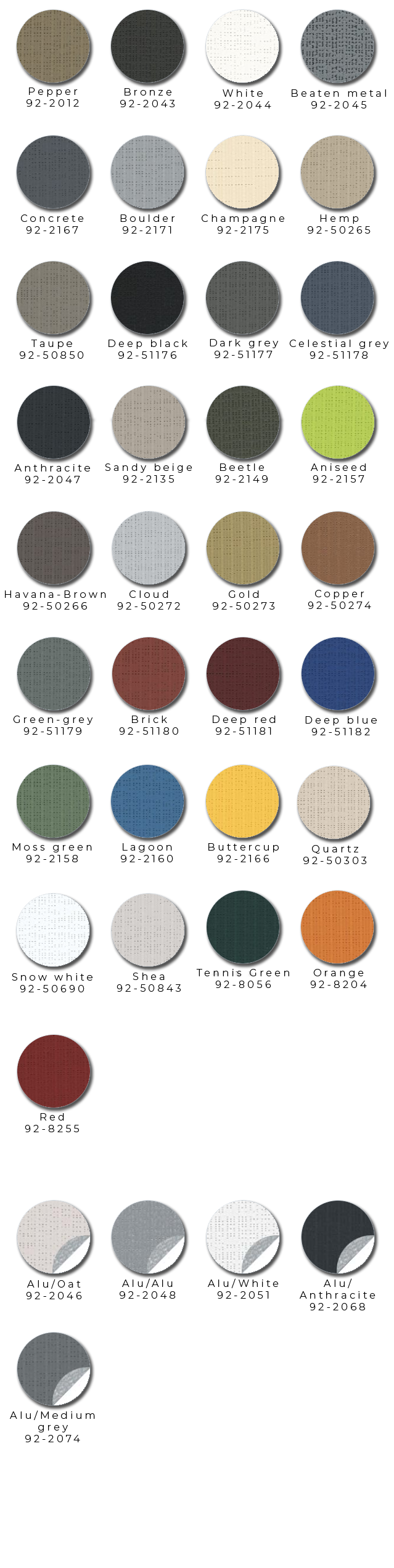 Soltis fabric colours 2026 a